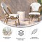 Merrick Lane Celia Indoor/Outdoor Stacking Bistro Chair with Aluminum Frame